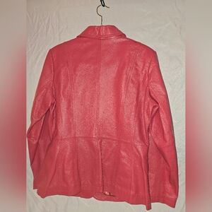 Pamela McCoy Pink Leather Jacket